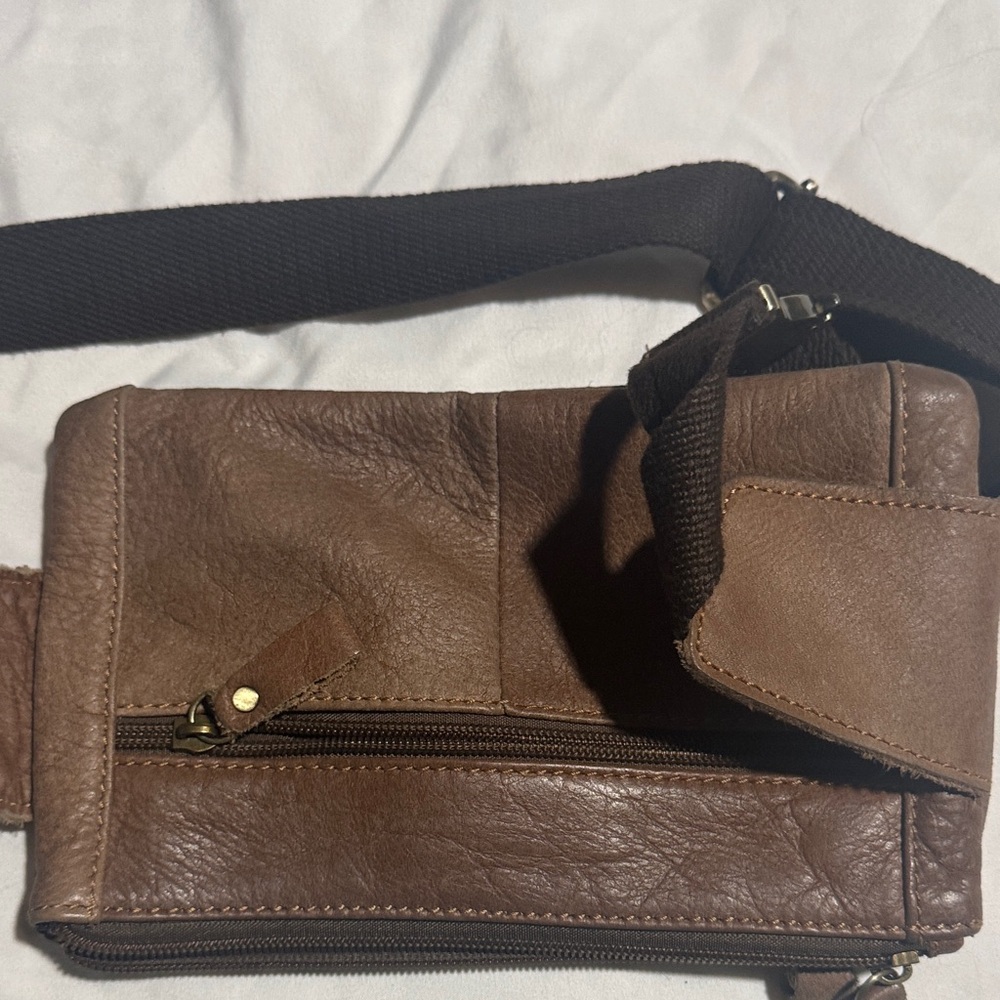 Brown Leather Crossbody Bag - Picture 3 of 4